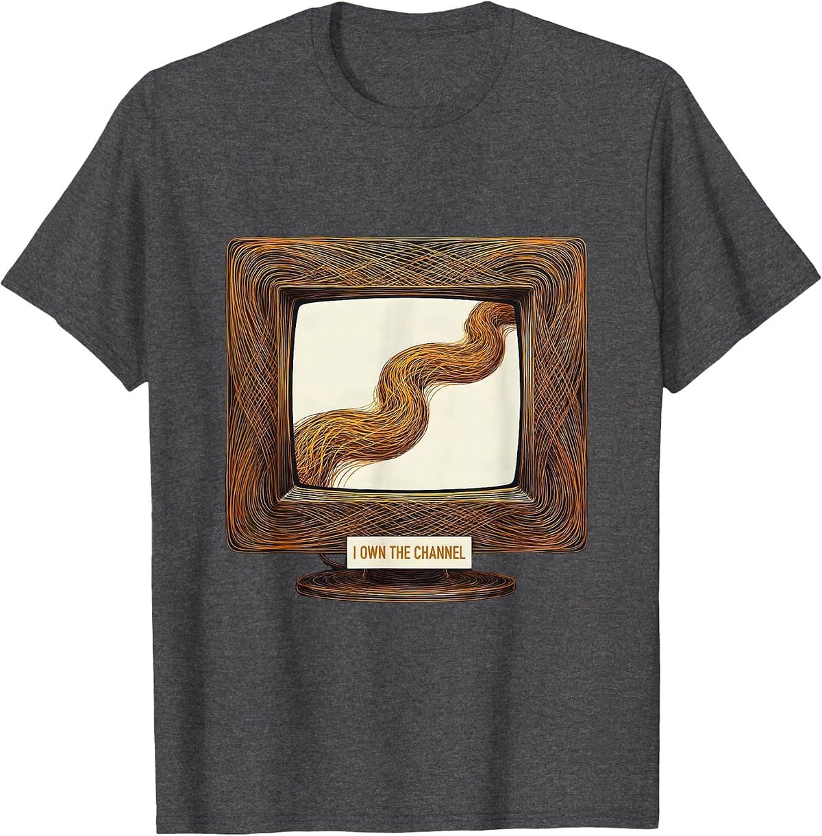 I Own The Channel Generative Plotter 911 Dispatcher Thin T-Shirt - Dark Heather Grey