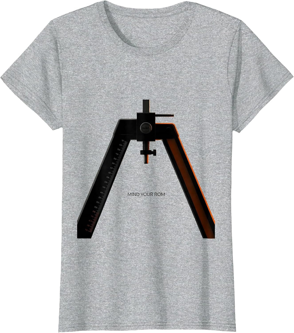 Mind Your ROM Funny Physical Therapist OT Massage Therapy T-Shirt - Heather Grey
