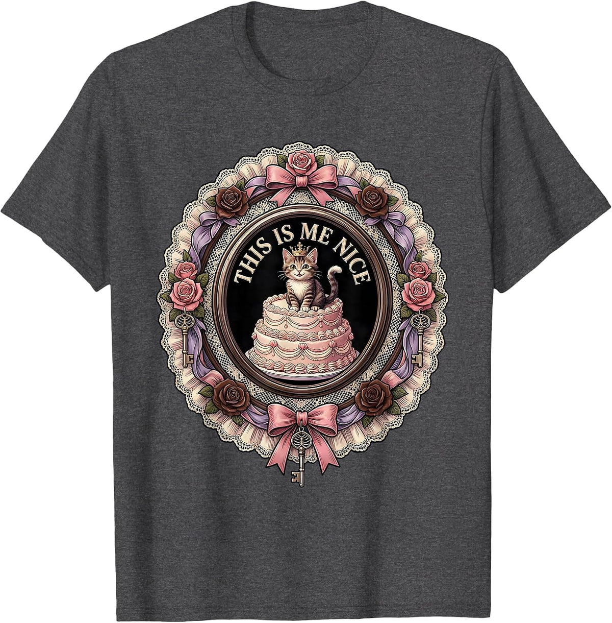 This Is Me Nice Funny Sarcastic Humor Design T-Shirt - Dark Heather Grey