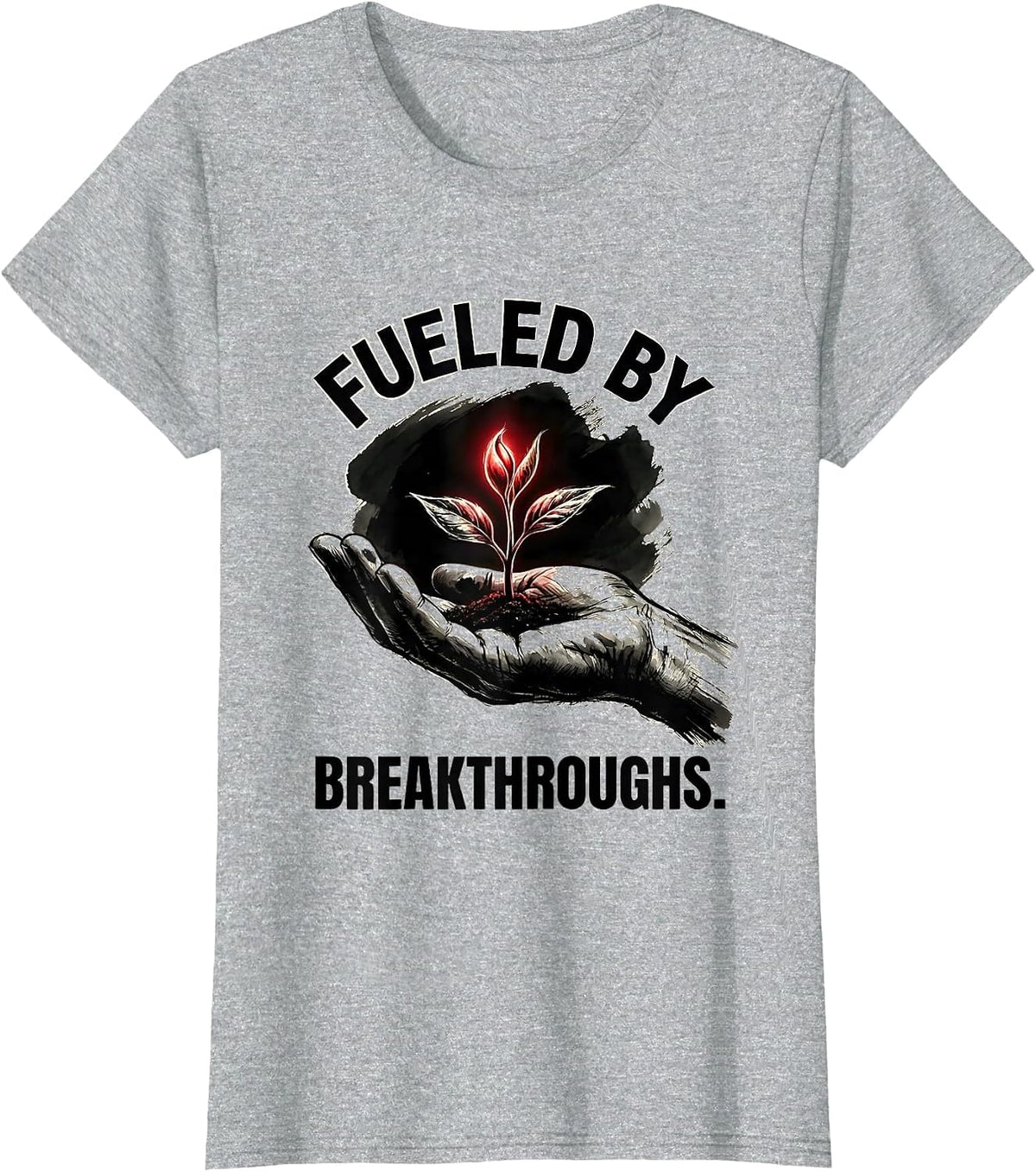 Women's Fueled by Breakthroughs Special Education Teacher T-Shirt - Heather Grey