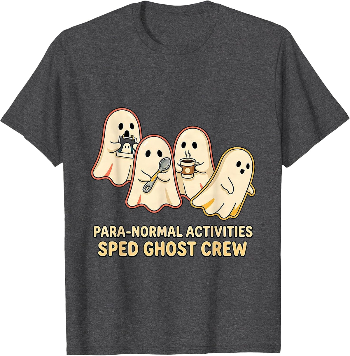 Para-Normal Activities SPED Ghost Crew T-Shirt - Dark Heather Grey