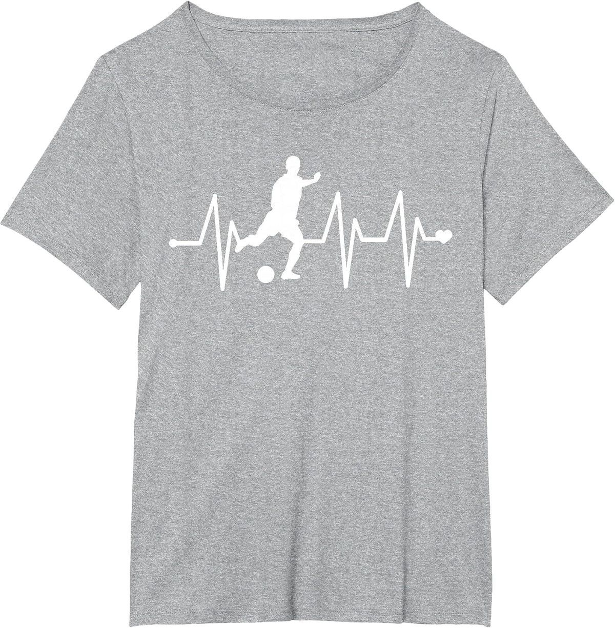 Soccer Heartbeat Shirt - Funny Soccer T Shirt T-Shirt - Heather Grey
