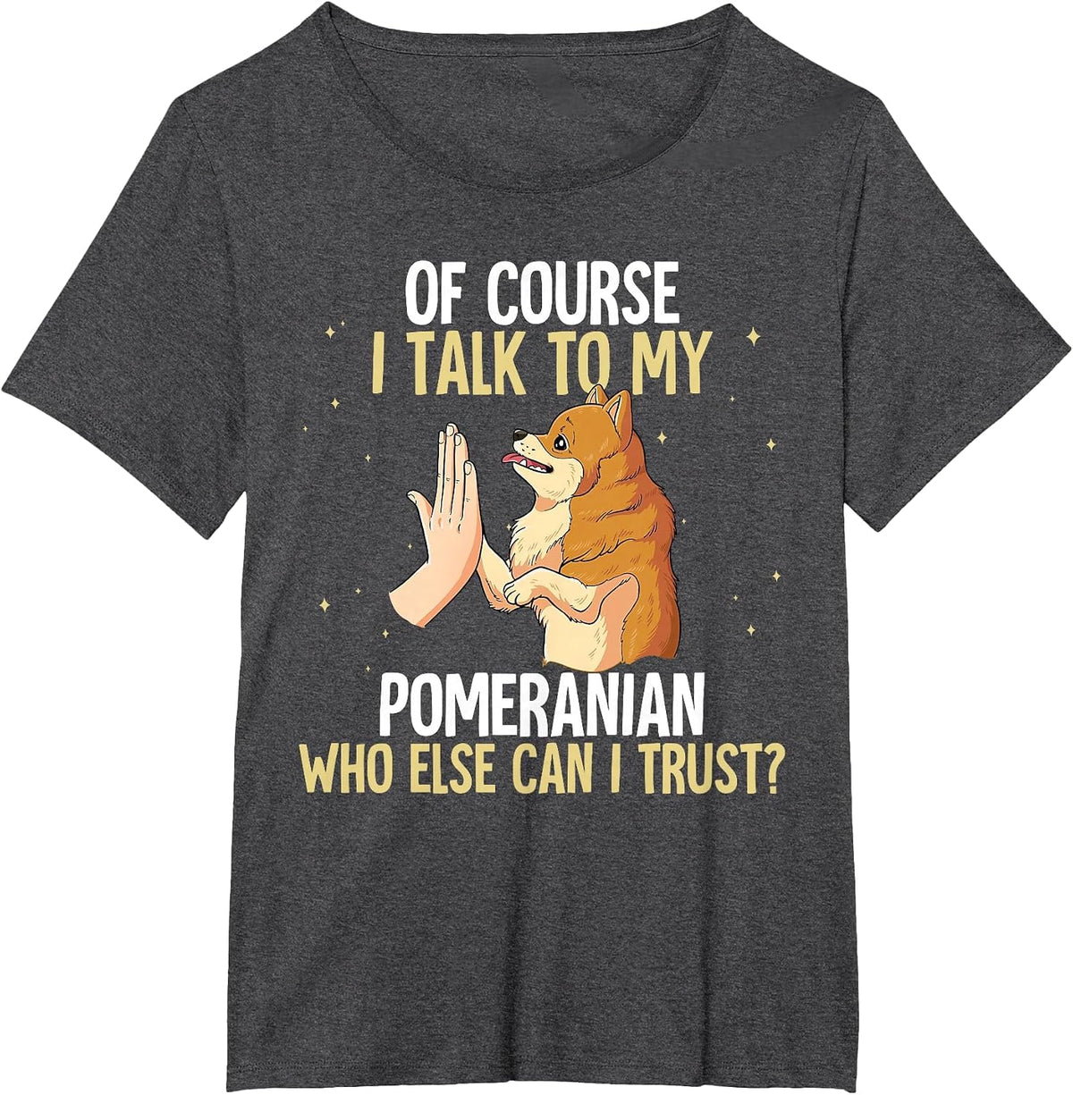 Pomeranian T-Shirt - Dark Heather Grey