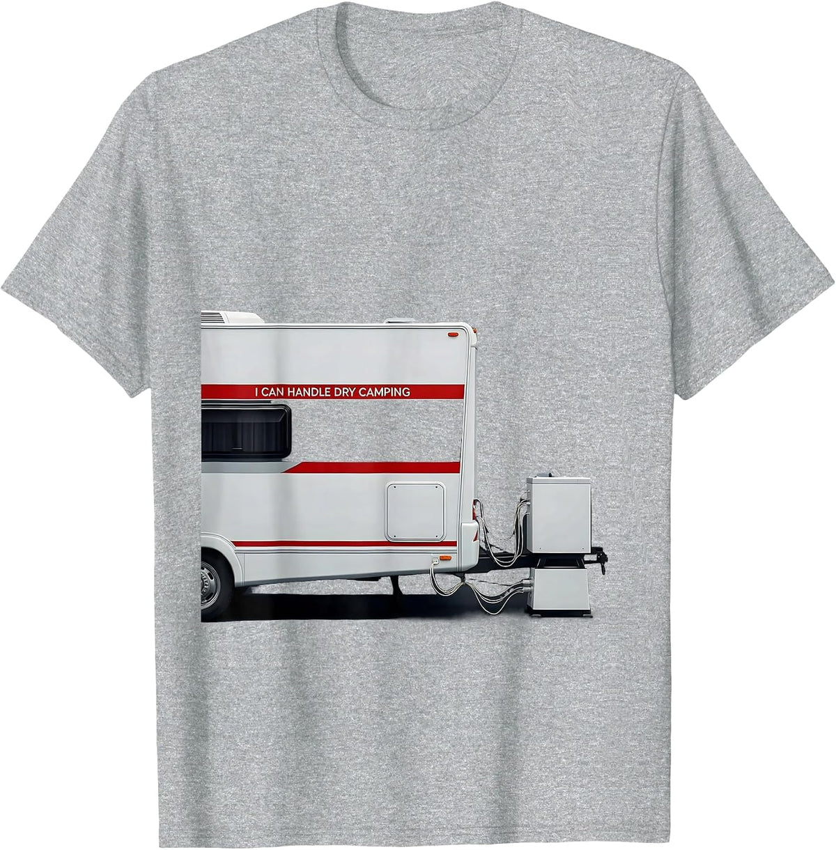 Men's I Can Handle Dry Camping Funny RV Owner Camping Humor T-Shirt - Heather Grey