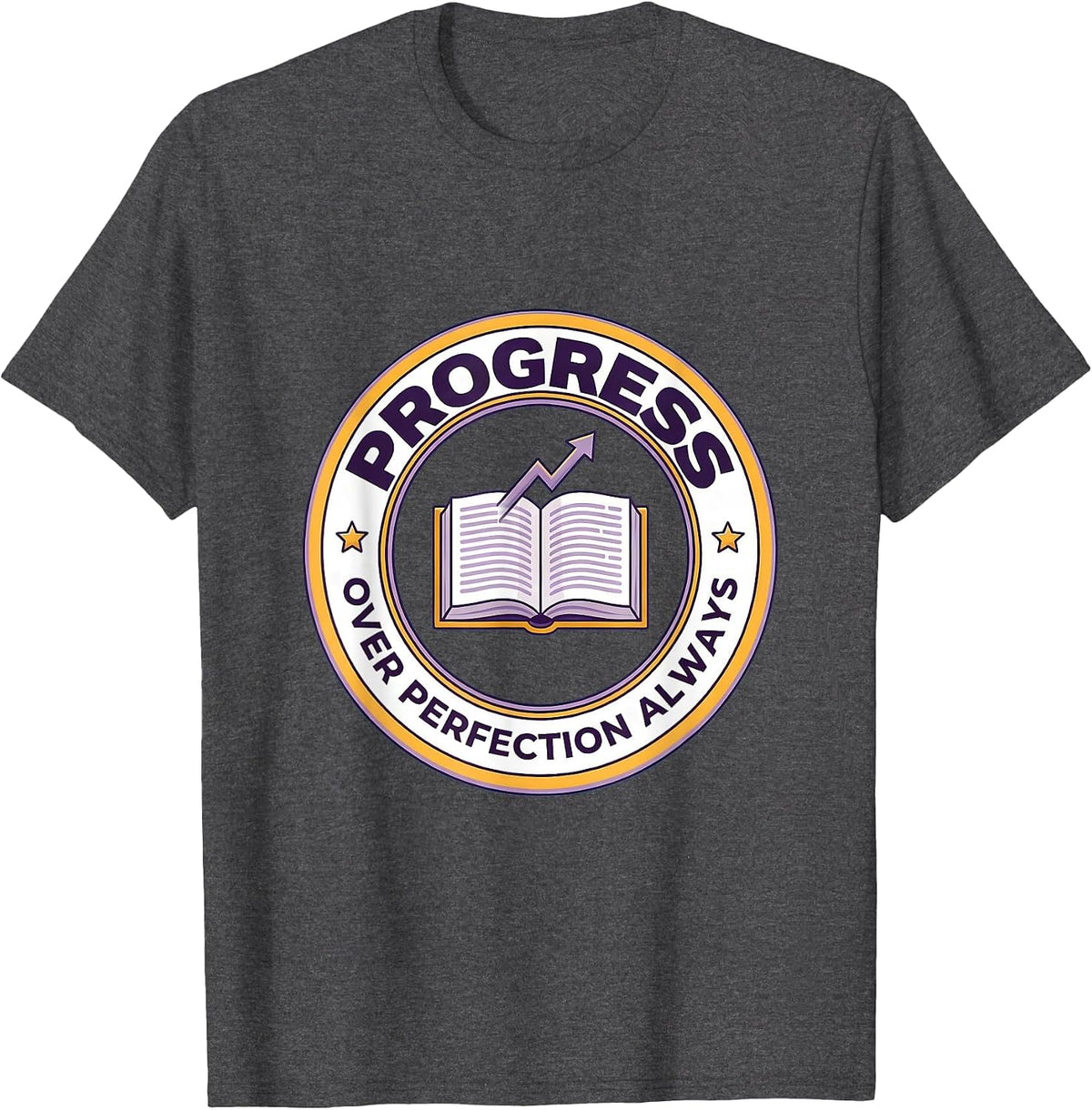 Progress Over Perfection Special Education Teacher T-Shirt - Dark Heather Grey