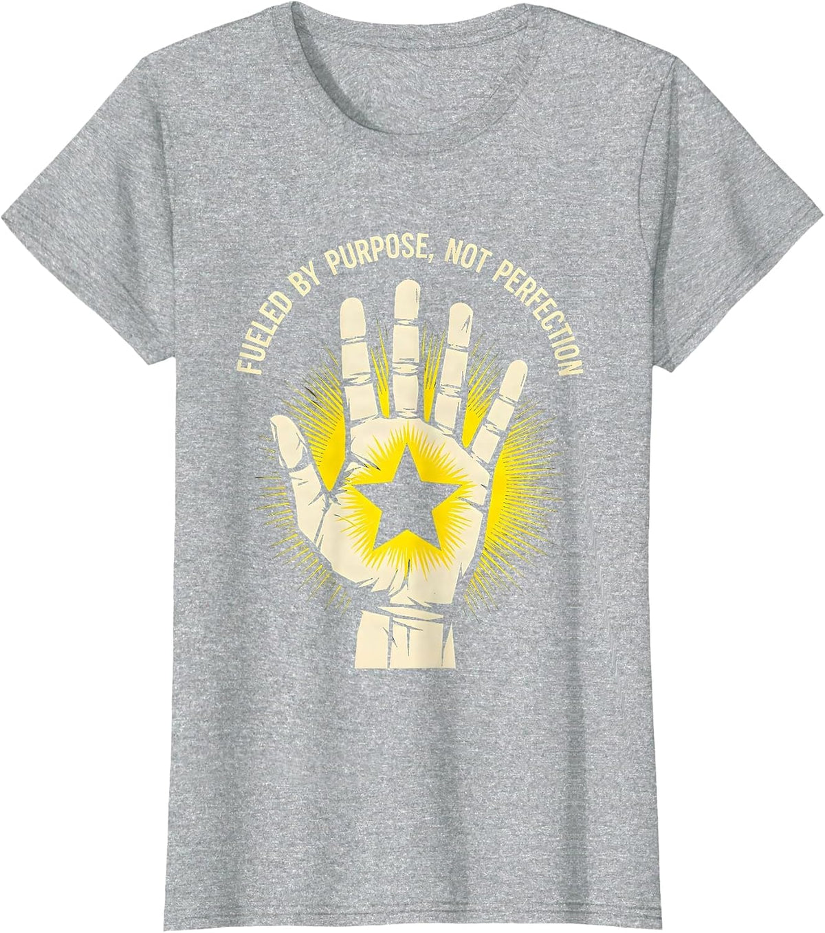 Fueled By Purpose Not Perfection Sped Teacher T-Shirt - Heather Grey
