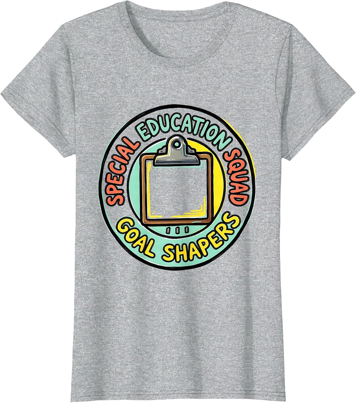 Women's Special Education Squad Goal Shapers Teacher Appreciation T-Shirt - Heather Grey