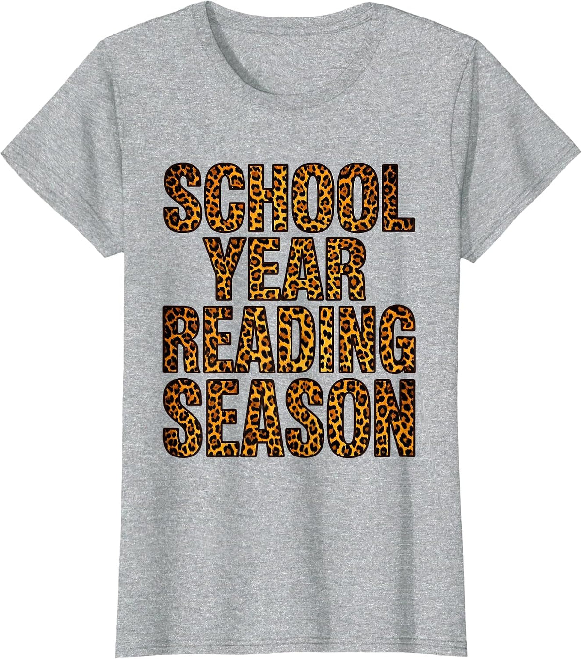 School Year Reading Season Book Characters Design T-Shirt - Heather Grey