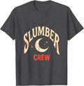 Men's Slumber Crew Sign Painter Showcard Sleepover Squad Matching T-Shirt - Dark Heather Grey
