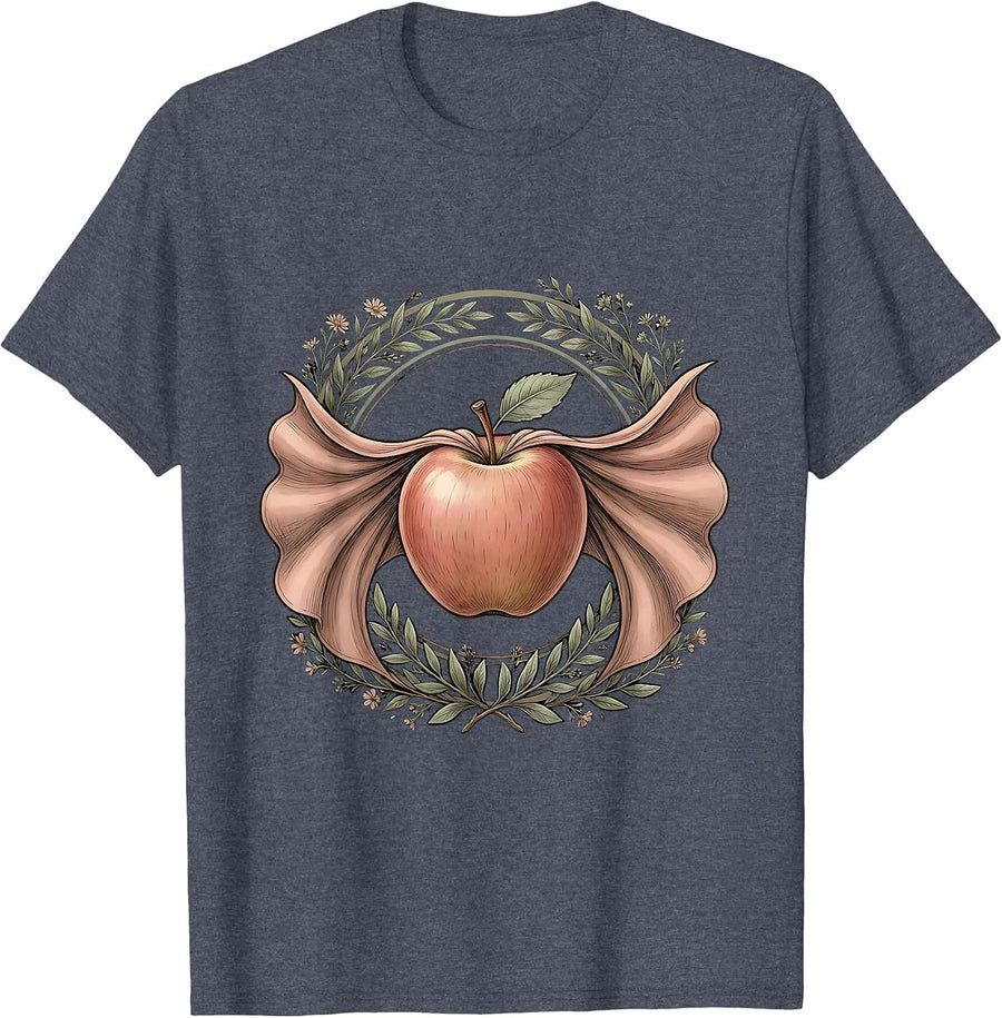 Superhero SPED Teacher Apple Cape Graphic T-Shirt - Heather Blue