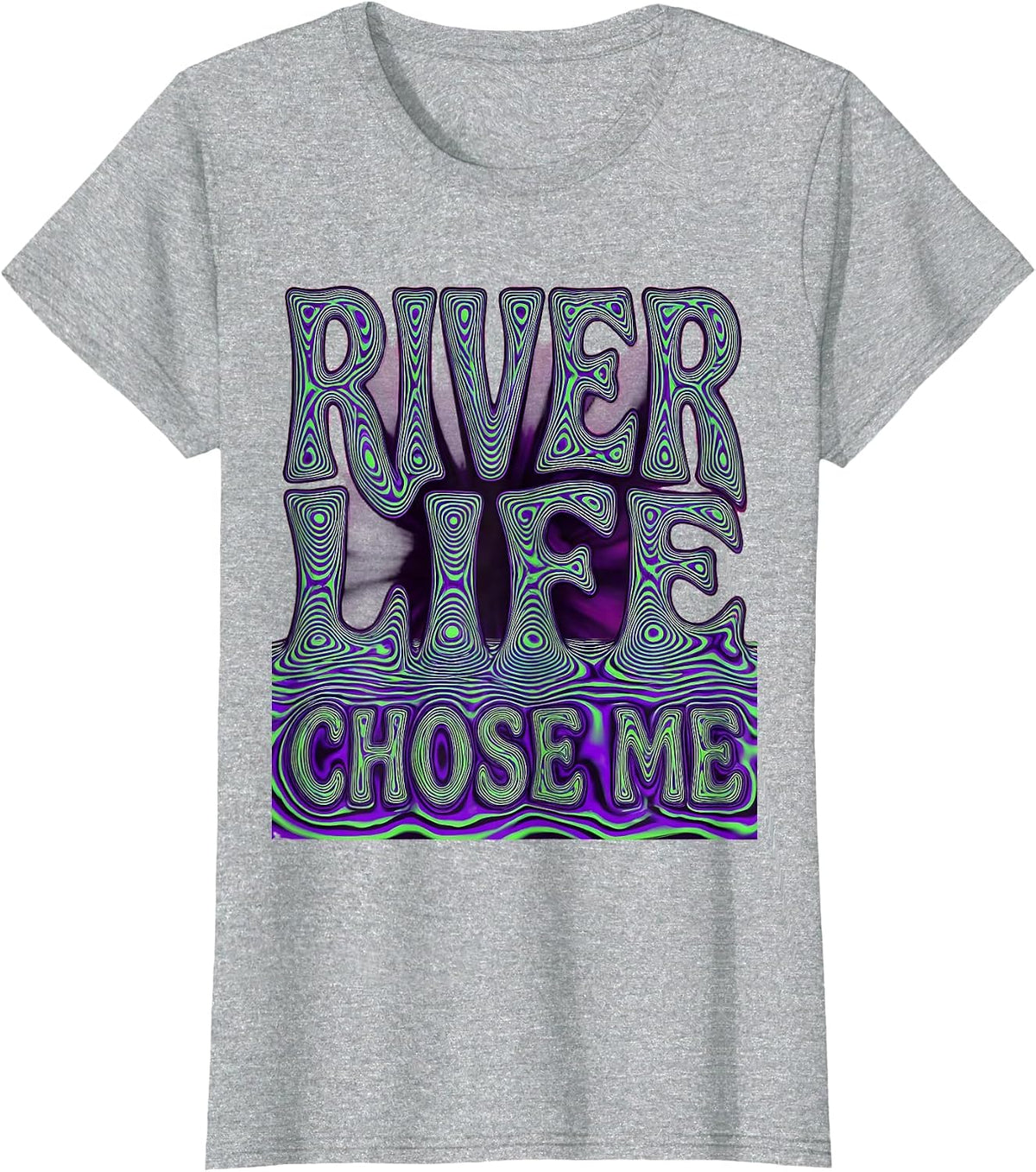 River Life Chose Me Otter Nature Design T-Shirt - Heather Grey