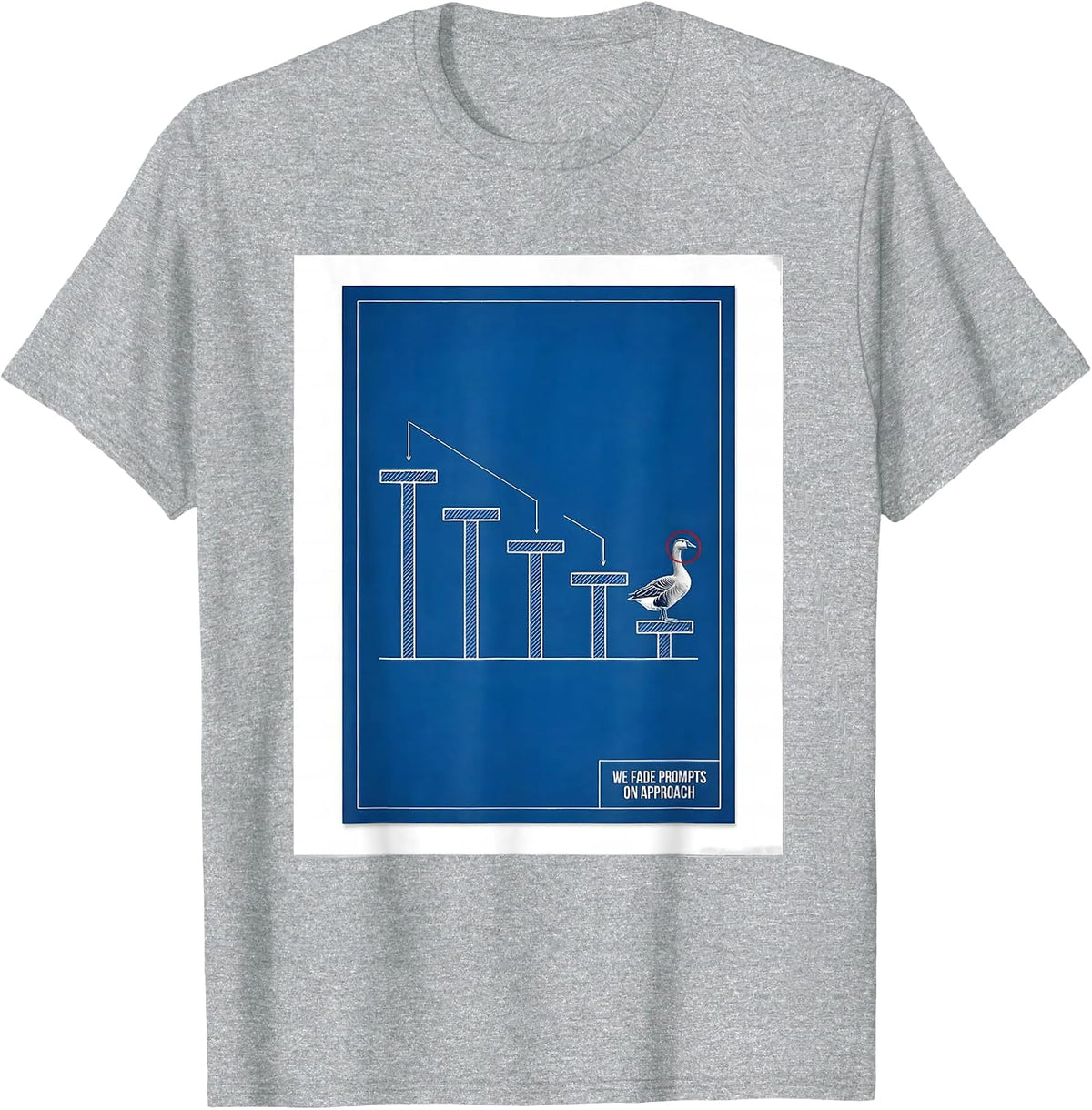 Men's We Fade Prompts On Approach Funny Silly Goose SPED Teacher T-Shirt - Heather Grey