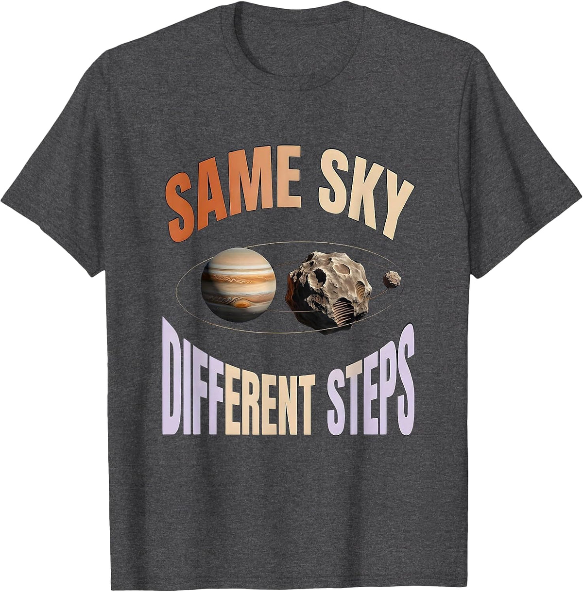 Men's Same Sky Different Steps Neurodiverse Universe Special T-Shirt - Dark Heather Grey