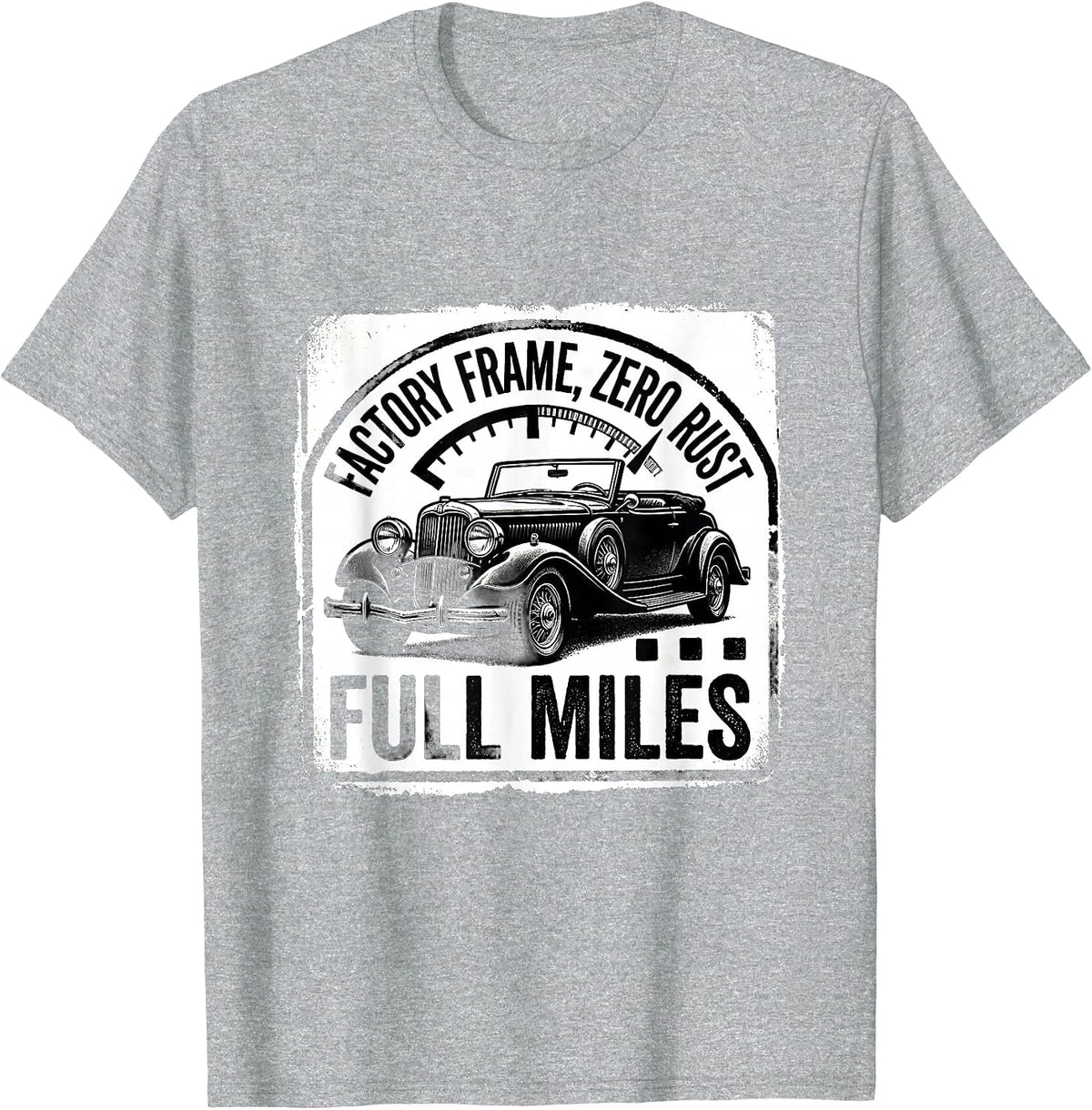 Men's Factory Frame Zero Rust Full Miles Vintage Convertible T-Shirt - Heather Grey