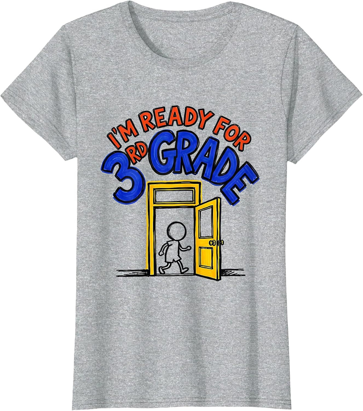 I’m Ready For 3rd Grade Funny Back To School Kids Teachers T-Shirt - Heather Grey