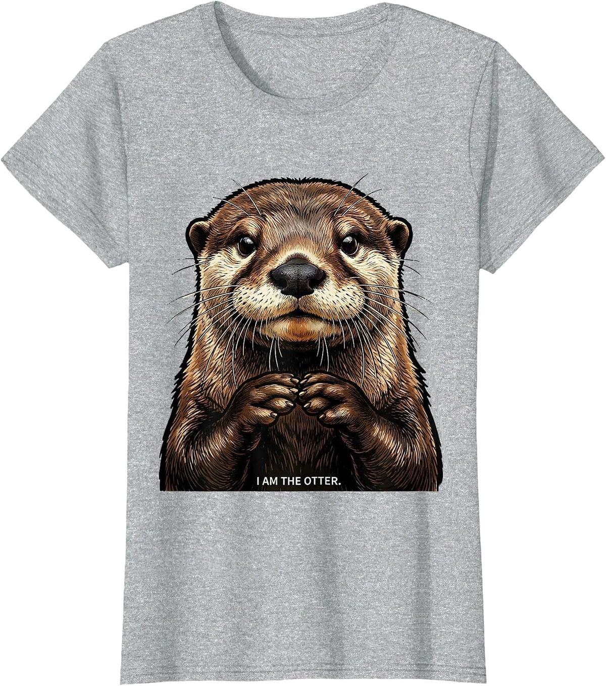 Women's I Am The Otter Funny Animal Lover Costume Humor T-Shirt - Heather Grey