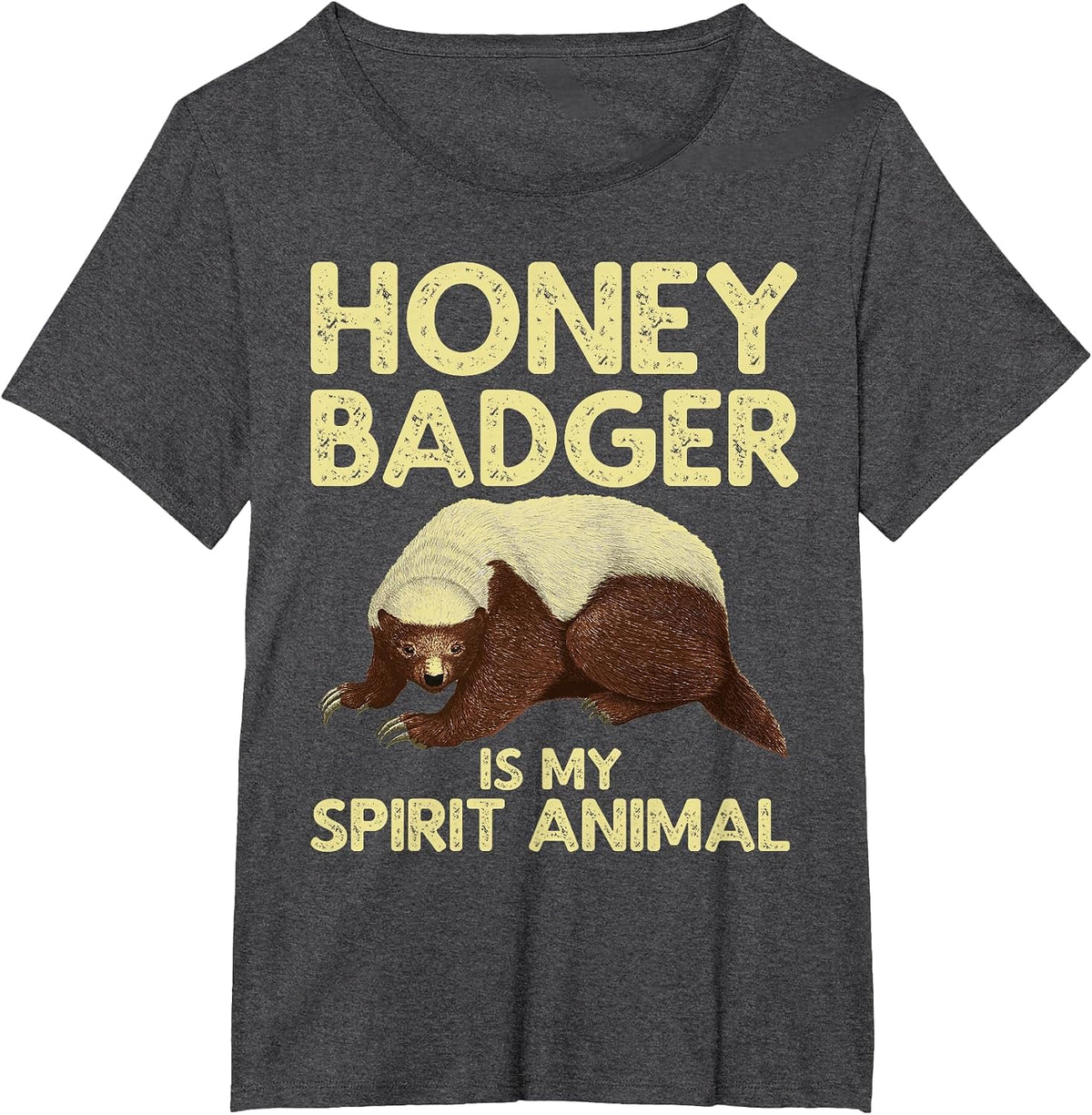 Cool Honey Badger for Men Women Spirit Animal Lover Wildlife T-Shirt - Dark Heather Grey