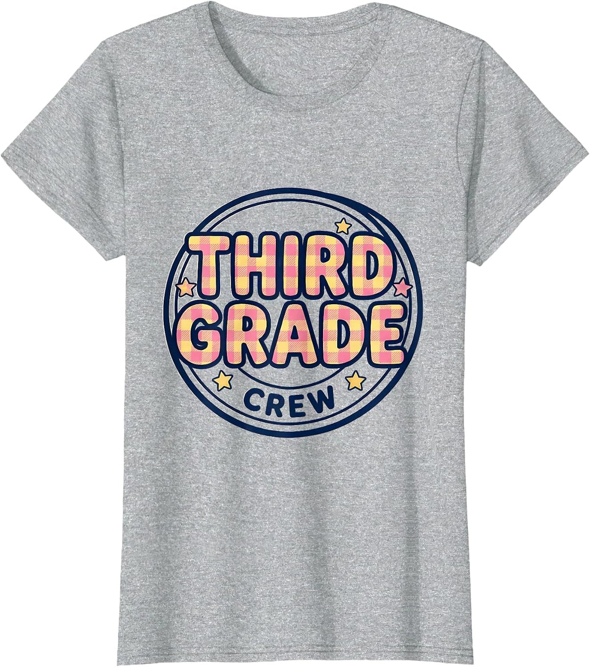 Third Grade Crew Back to School Teacher Student Kids T-Shirt - Heather Grey