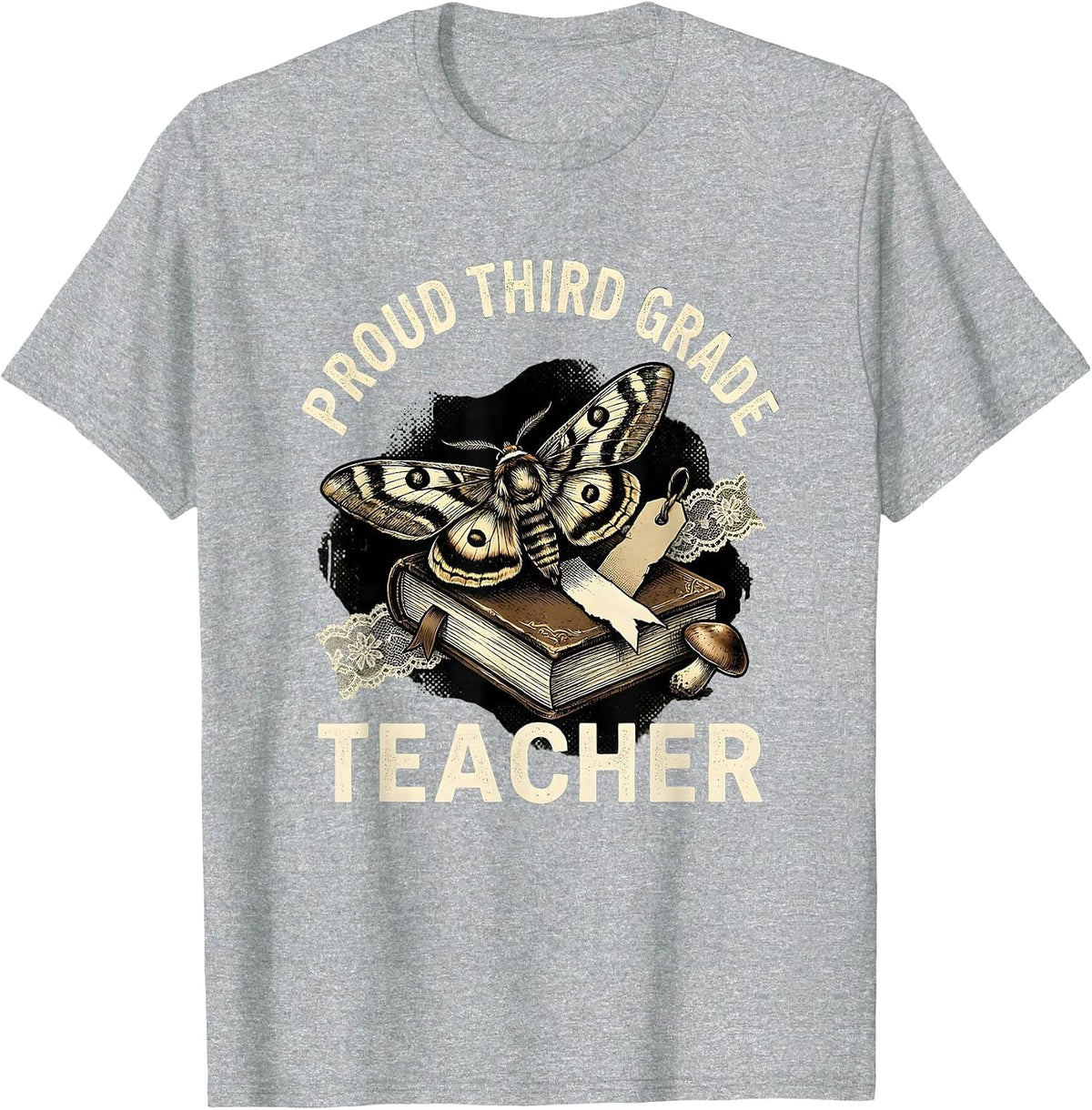 Men's Proud Third Grade Teacher Appreciation Design T-Shirt - Heather Grey