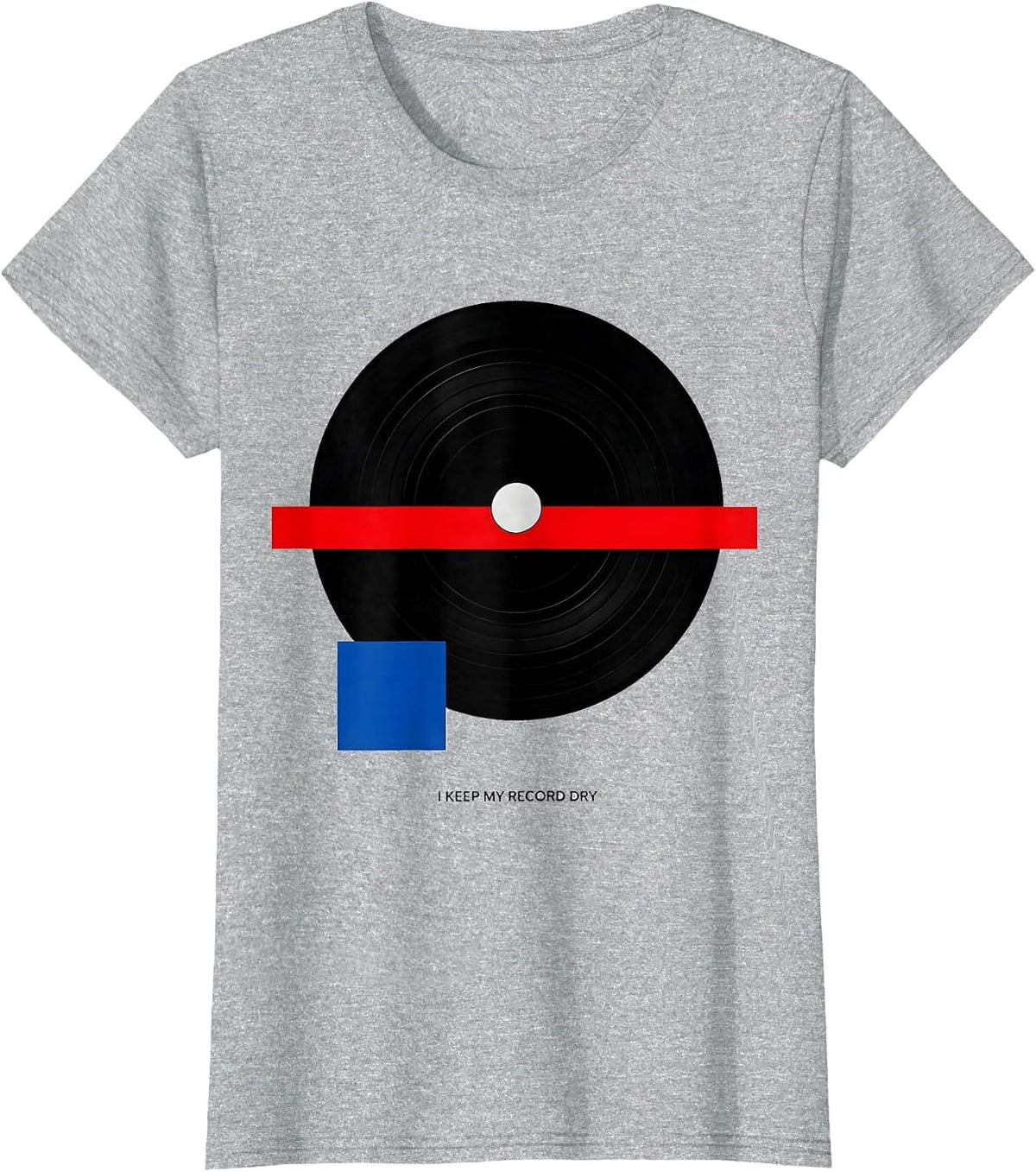 I Keep My Record Dry Sober Recovery Anniversary Humor T-Shirt - Heather Grey