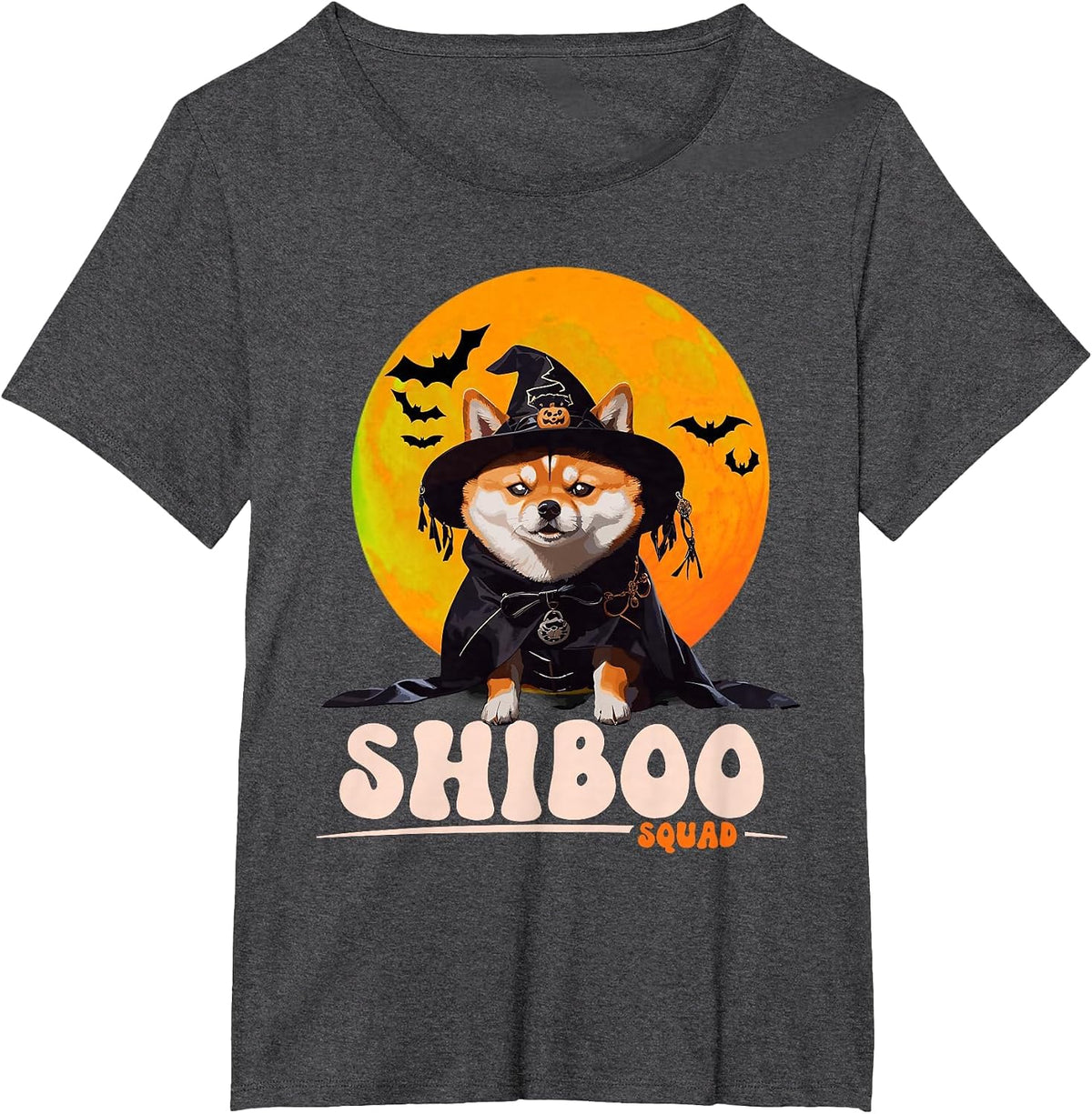 Shiboo Inu Halloween Shiba Inu Boys Girls Dog T-Shirt - Dark Heather Grey