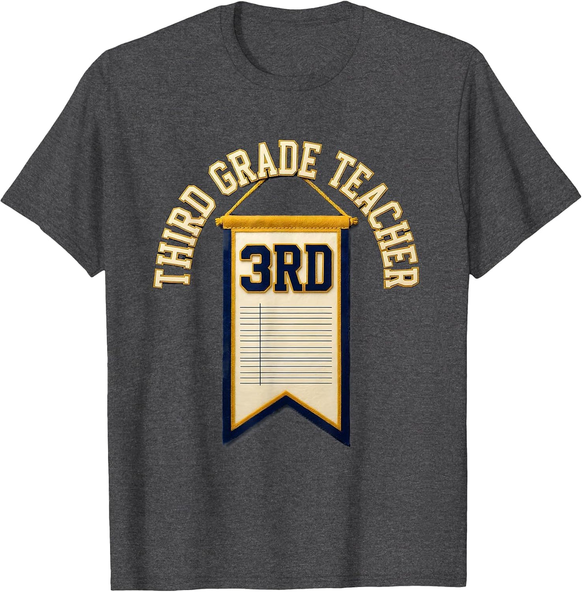 Third Grade Teacher Playful First Day School Keepsake T-Shirt - Dark Heather Grey