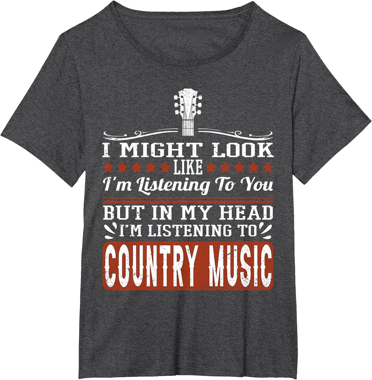 Funny Country Music Lover Western Country Music T-Shirt - Dark Heather Grey