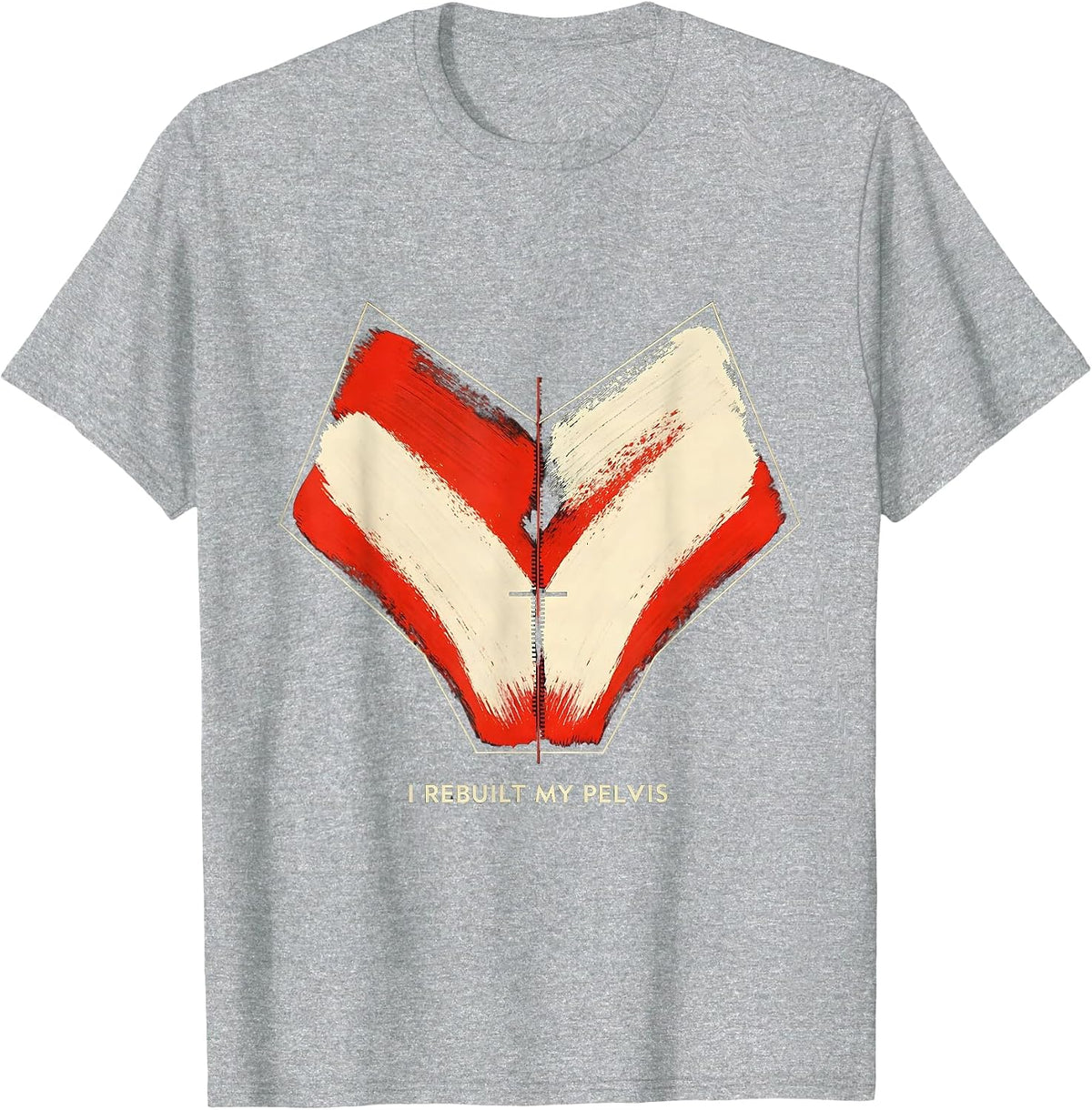 Men's I Rebuilt My Pelvis Funny Surgery Recovery Injury Humor T-Shirt - Heather Grey