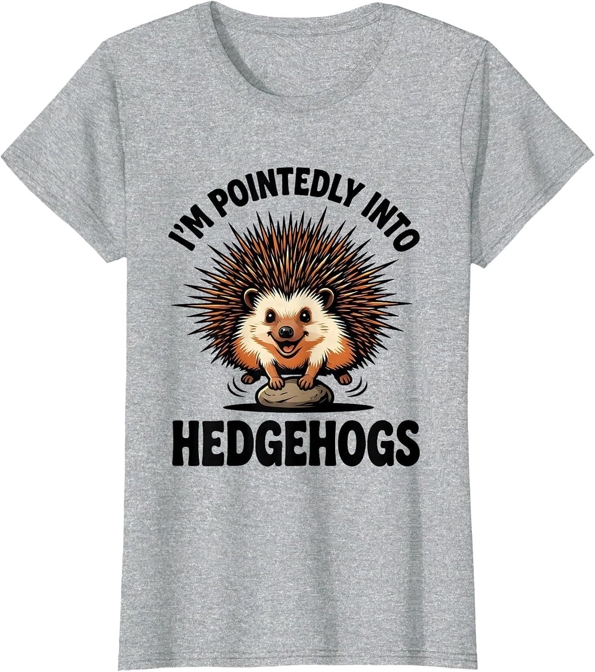 I’m Pointedly Into Hedgehogs Cute Hedgehog Lover Gift T-Shirt - Heather Grey