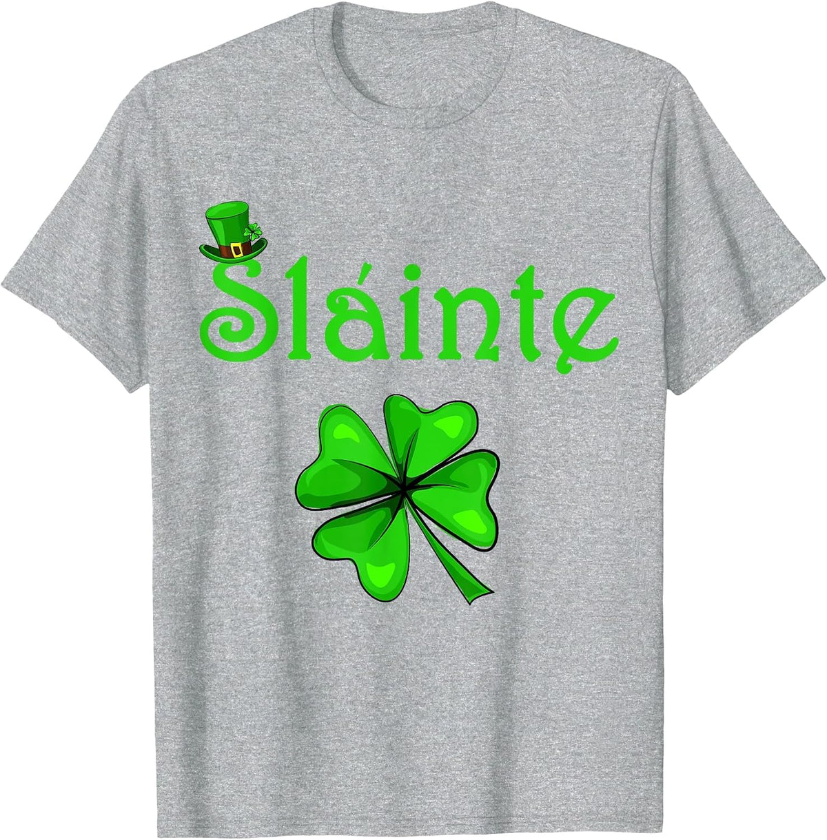Slainte Irish Cheers Health St Paddys Day T-Shirt - Heather Grey