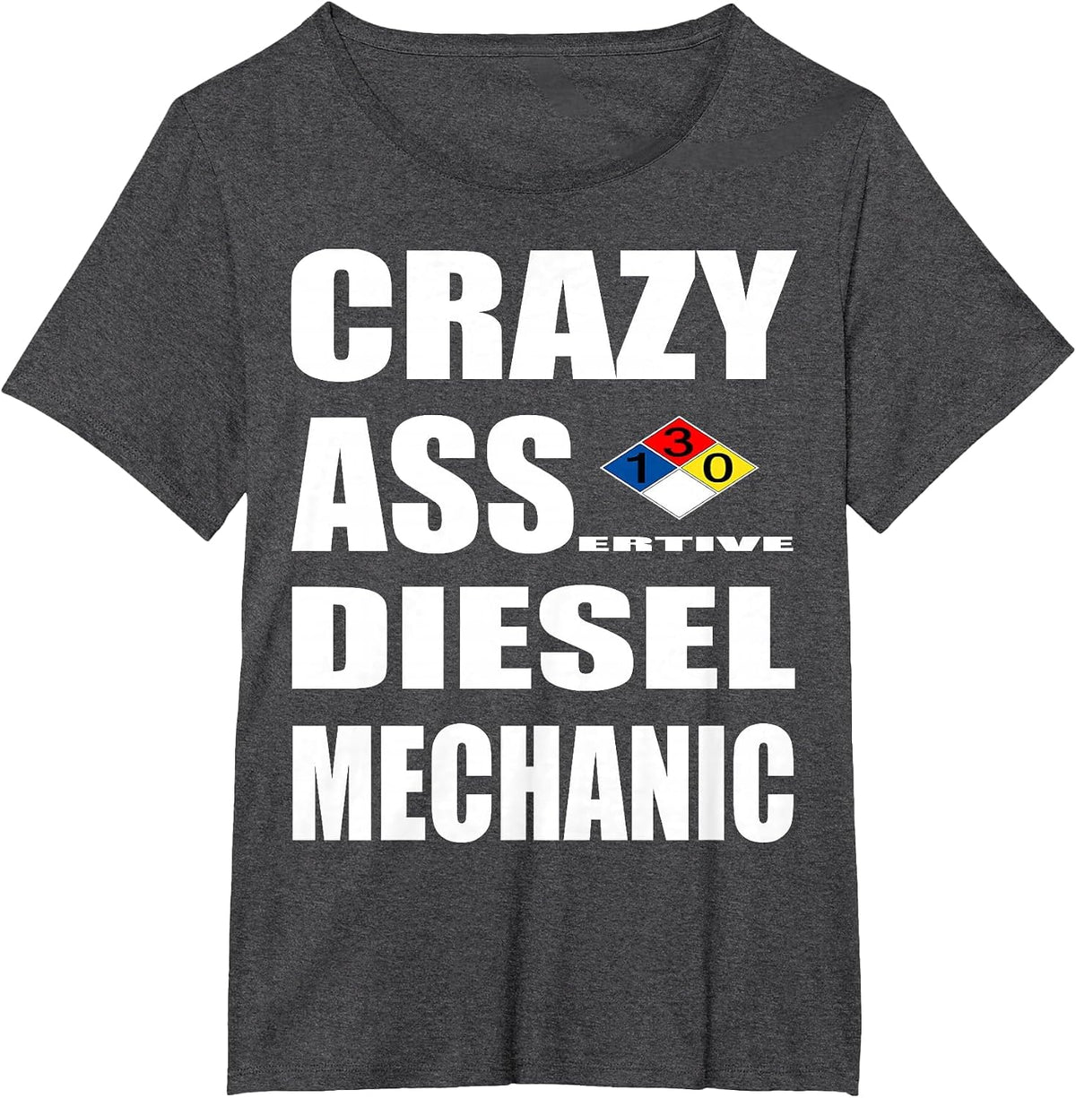 Diesel Mechanics Uniform T Shirt Funny Crazy Diesel Tech T-Shirt - Dark Heather Grey