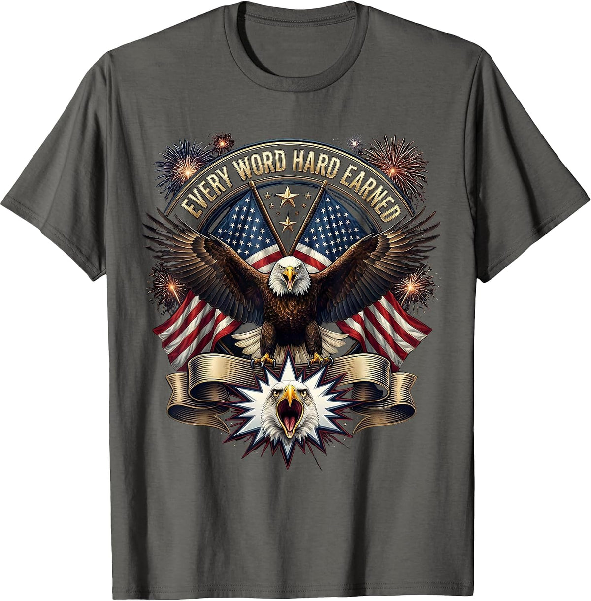 Every Word Hard Earned Speech Therapy Design T-Shirt - Asphalt Grey