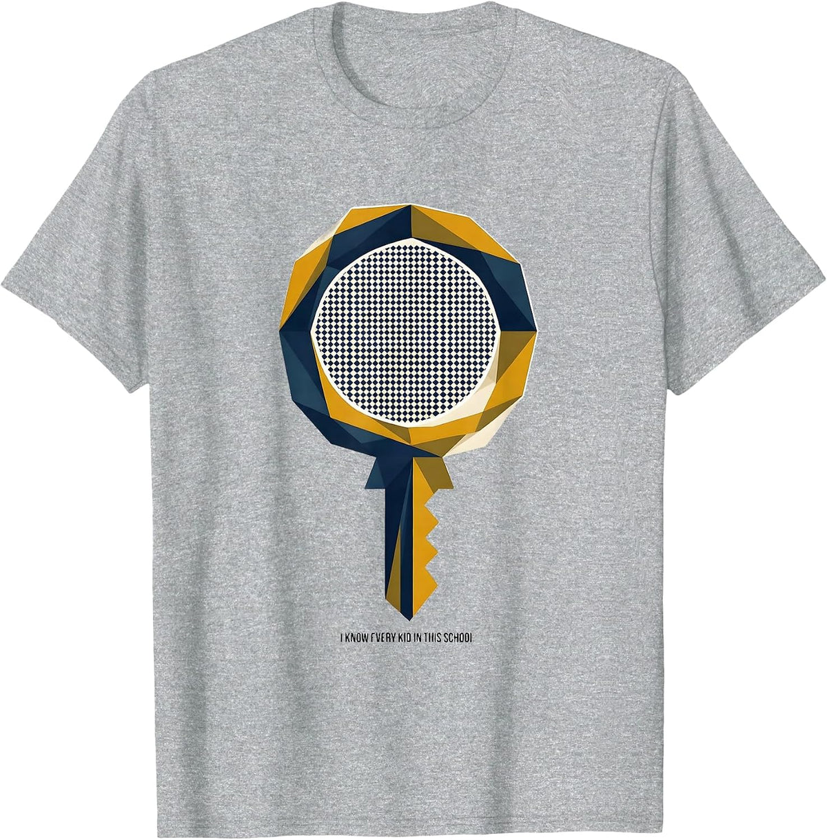 Men's I Know Every Kid In This School Geometric Specials Teacher T-Shirt - Heather Grey