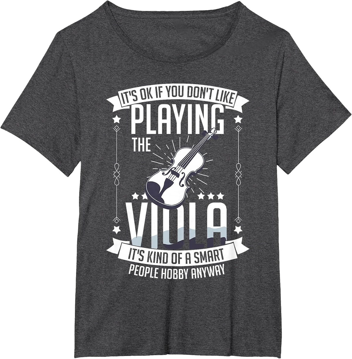 Viola Instrument Music Notes Player Lesson Beginner T-Shirt - Dark Heather Grey