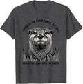 Men's Approach The Otter Gently Vintage Wildlife Humor T-Shirt - Dark Heather Grey