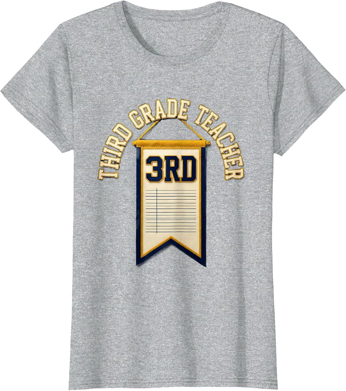 Third Grade Teacher Playful First Day School Keepsake T-Shirt - Heather Grey