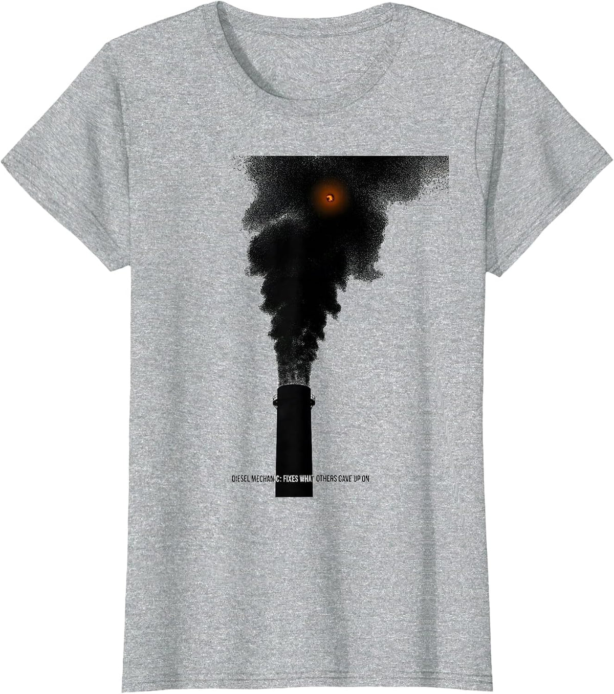 Women's Diesel Mechanic: Fixes What Others Gave Up On Funny T-Shirt - Heather Grey
