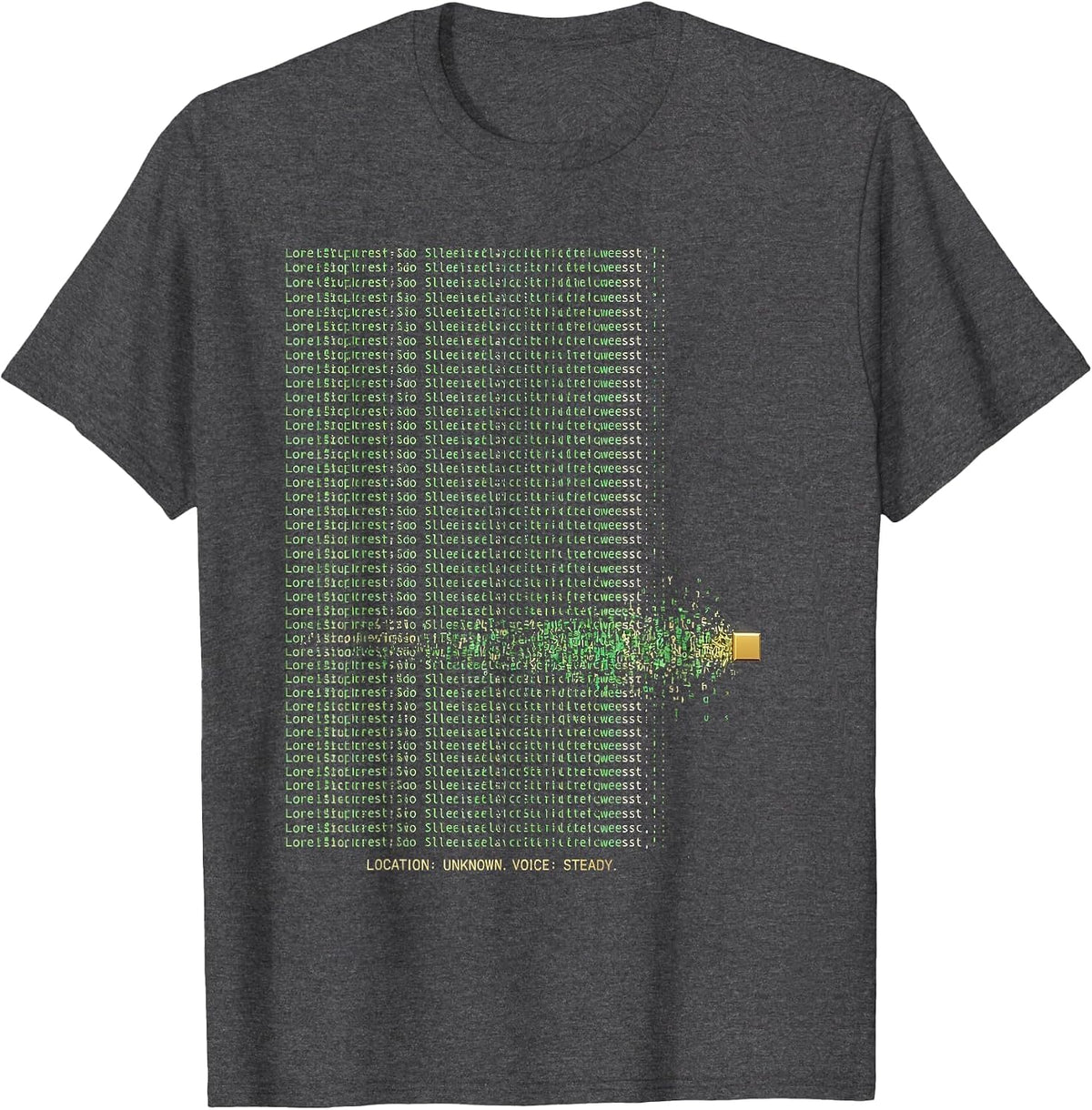 LOCATION UNKNOWN VOICE STEADY 911 Dispatcher Thin Line T-Shirt - Dark Heather Grey