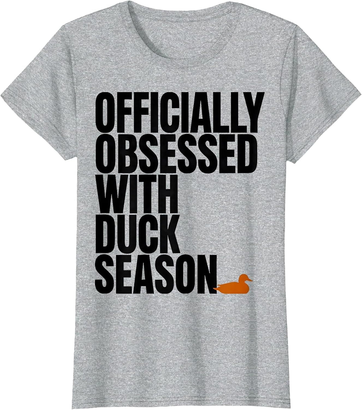 Officially Obsessed With Duck Season Rustic Hunting Dog T-Shirt - Heather Grey