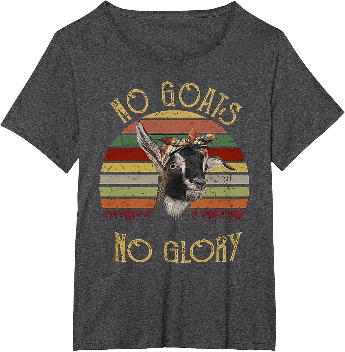 no Goats no Glory Vintage t Shirt T-Shirt - Dark Heather Grey