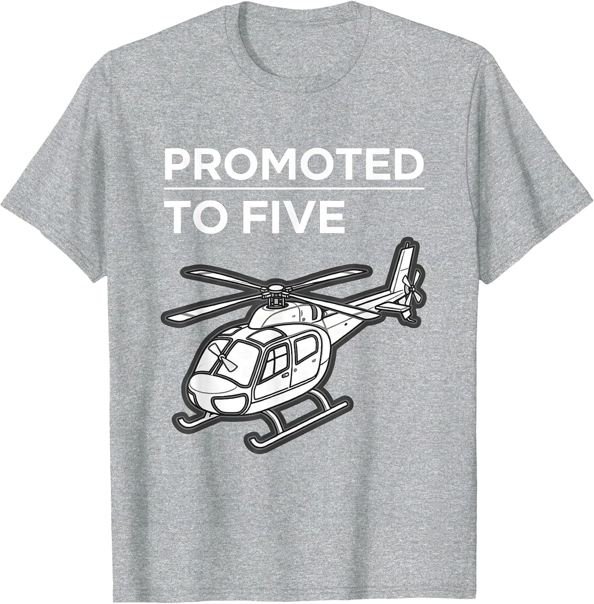 Men's Promoted To Five Military Camo Kids Birthday Boy Army T-Shirt - Heather Grey