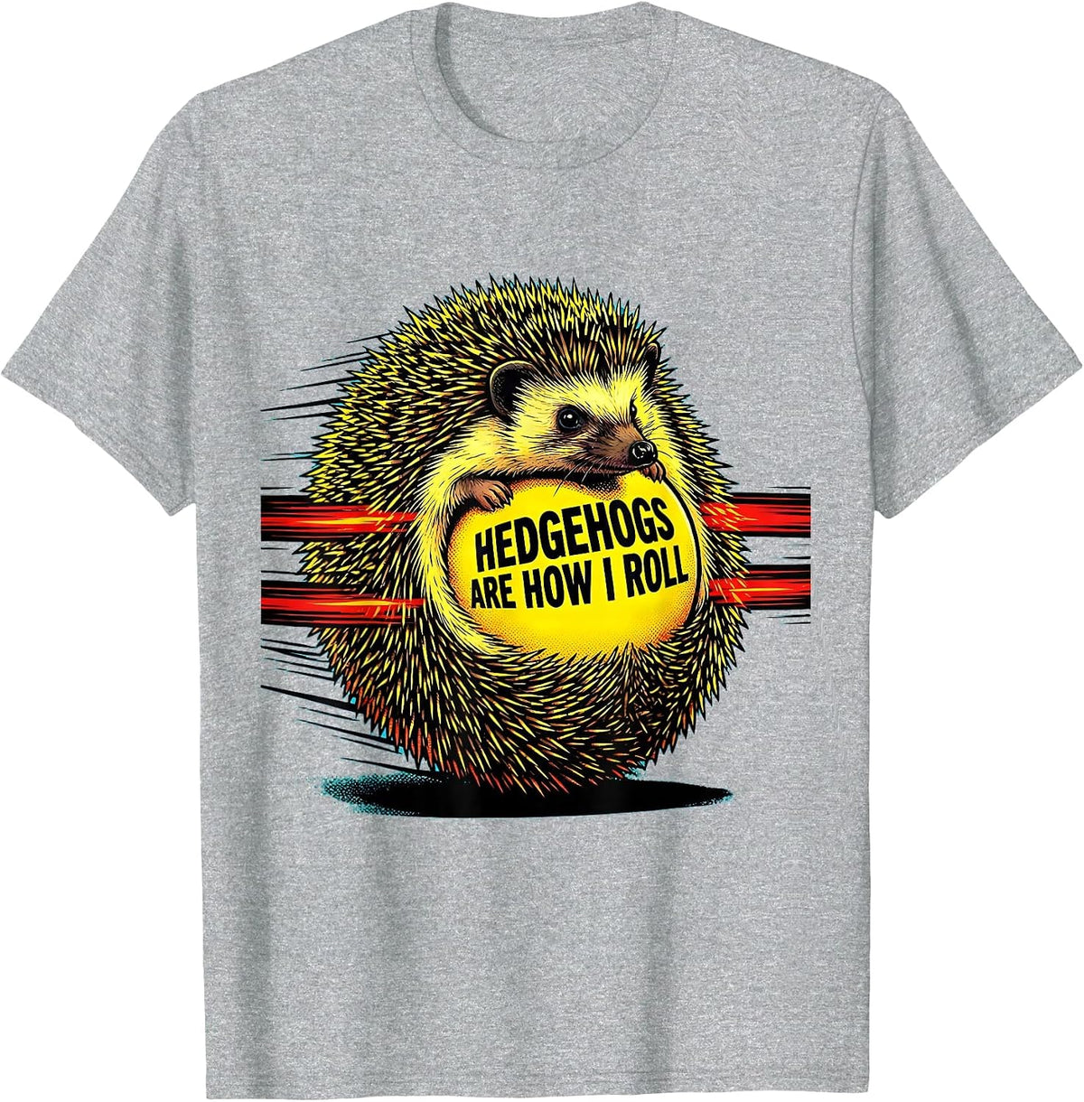Men's Hedgehogs Are How I Roll Cute Hedgehog Lover Funny Novelty T-Shirt - Heather Grey