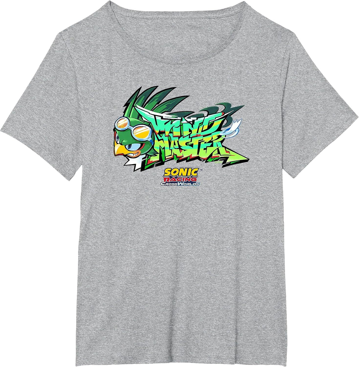 Sonic Racing CrossWorlds - Jet Decal T-Shirt - Heather Grey