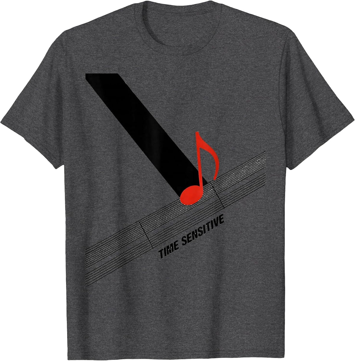 Men's Time Sensitive Funny Music Lover Musician Gift T-Shirt - Dark Heather Grey