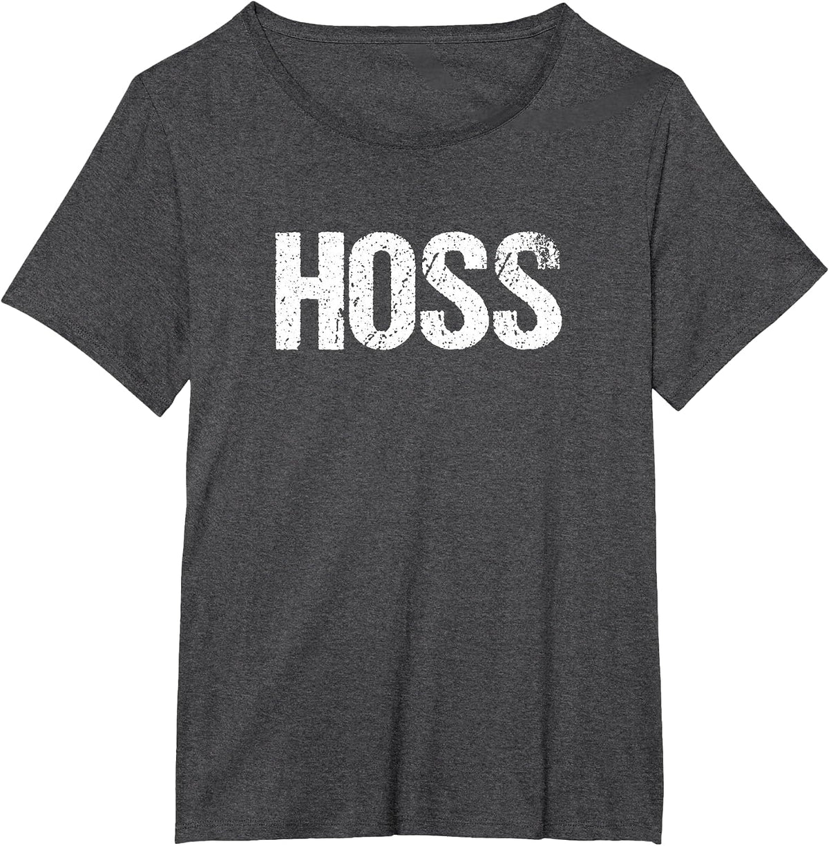 Hoss Shirt Tough Redneck Cowboy Farmer Tee T-Shirt - Dark Heather Grey