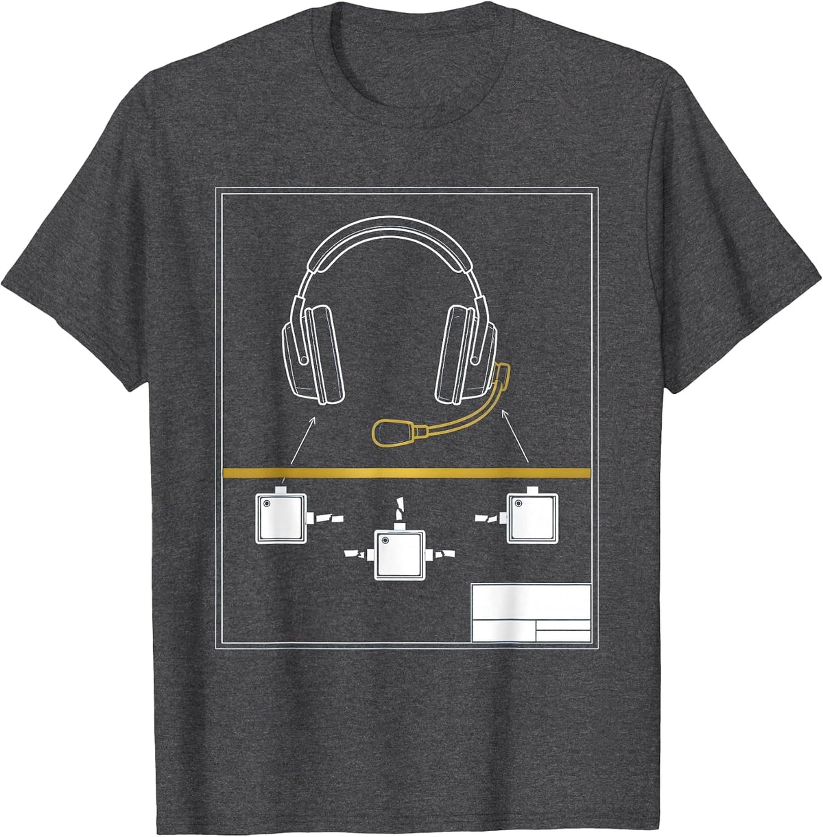 Drafting Panel Thin Line Tribute 911 Dispatcher T-Shirt - Dark Heather Grey