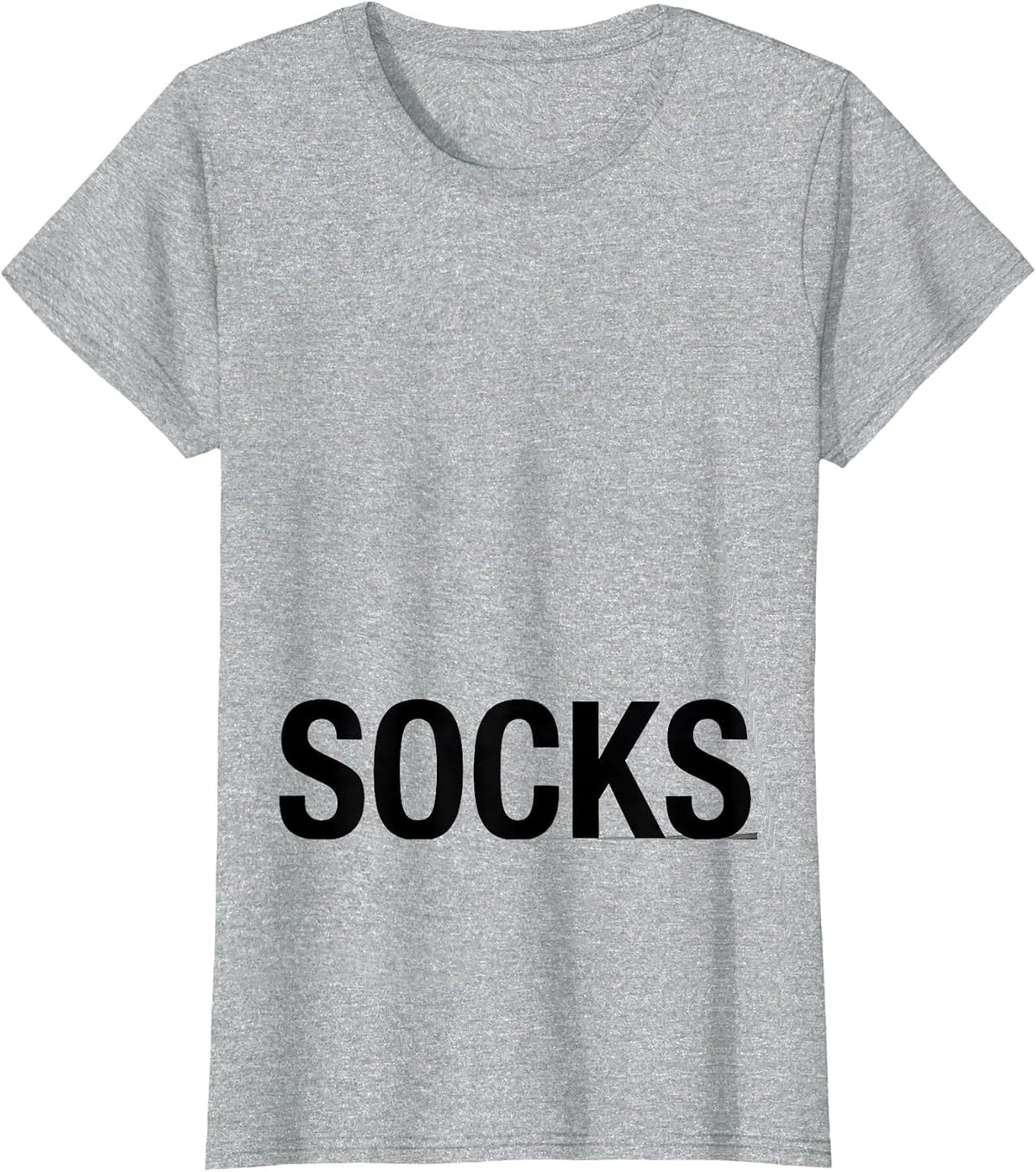 SOCKS Funny Deadpan Sarcastic Humor Novelty Statement T-Shirt - Heather Grey