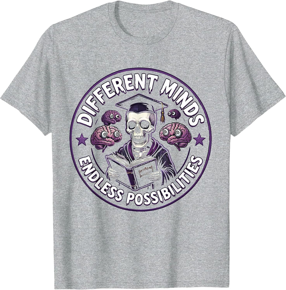 Men's Different Minds Endless Possibilities Sped Teacher T-Shirt - Heather Grey