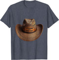 Yeehaw Good Day Cowgirl Western Design T-Shirt - Heather Blue