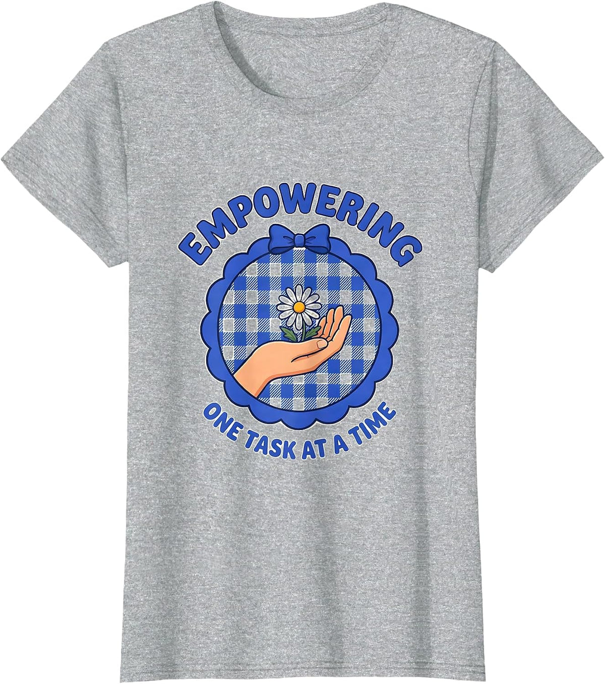 Empowering One Task at a Time OT Design T-Shirt - Heather Grey